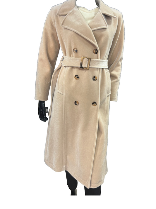 Manteau velours Beige
