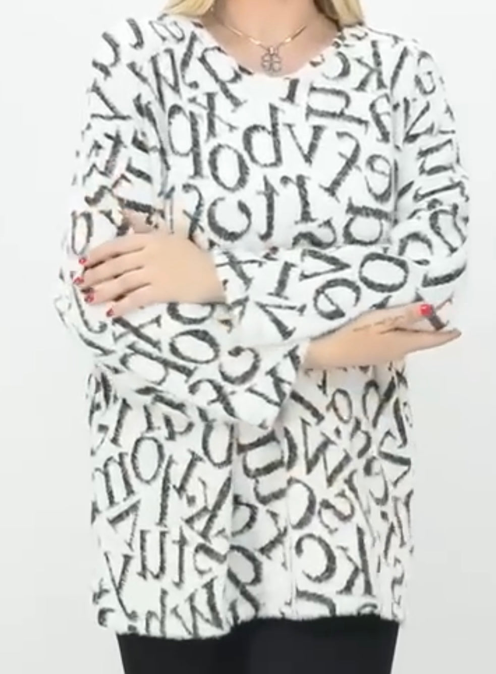 Pull en laine alphabet