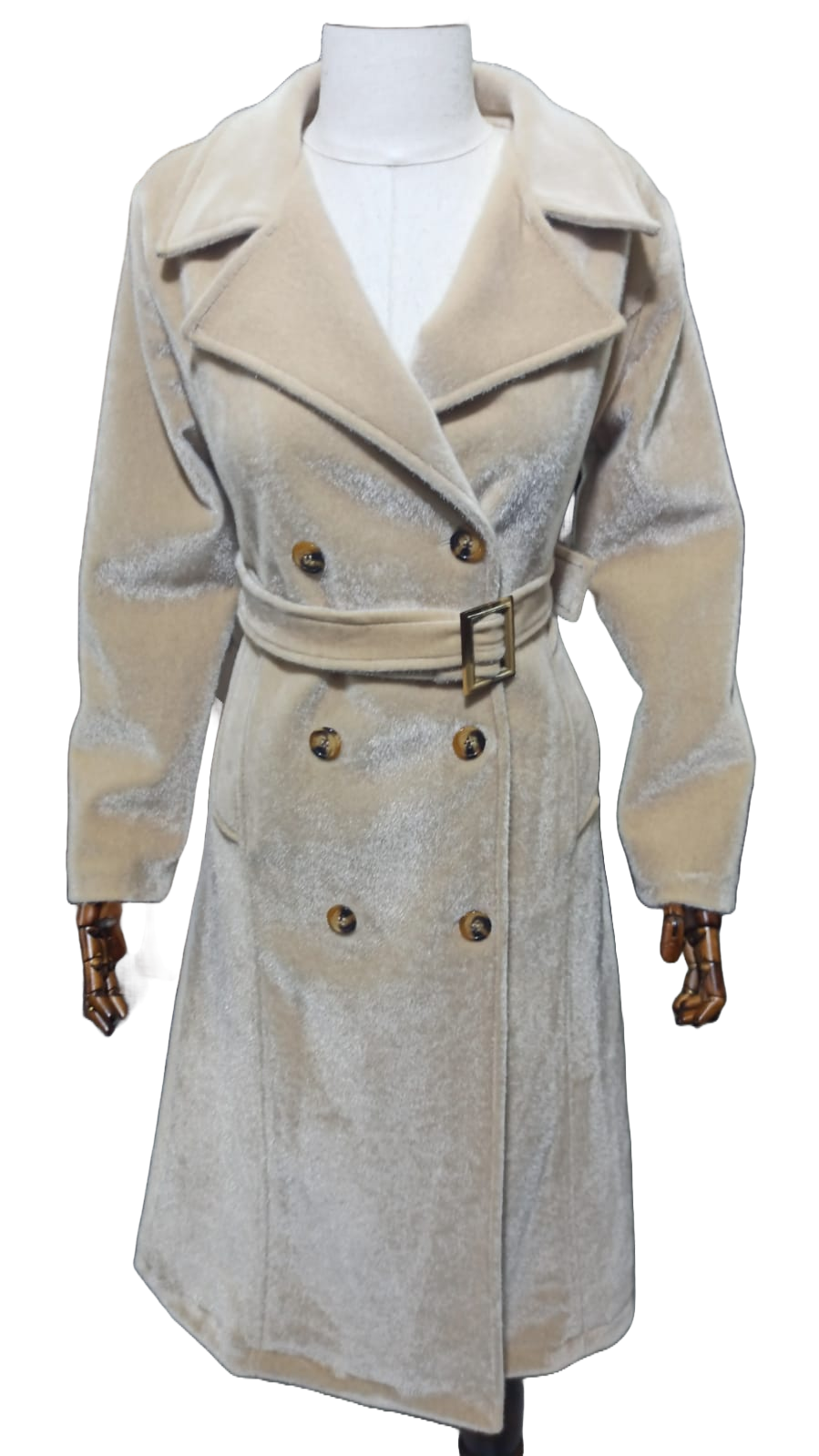 Manteau velours Beige