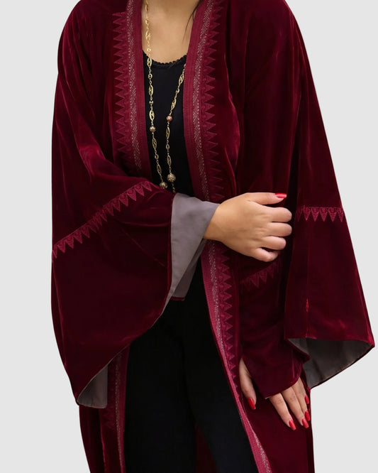 Kimono velours col V