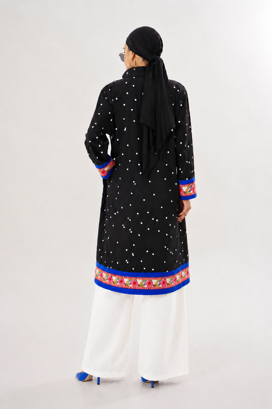 ROBE PETIT POINT NOIR
