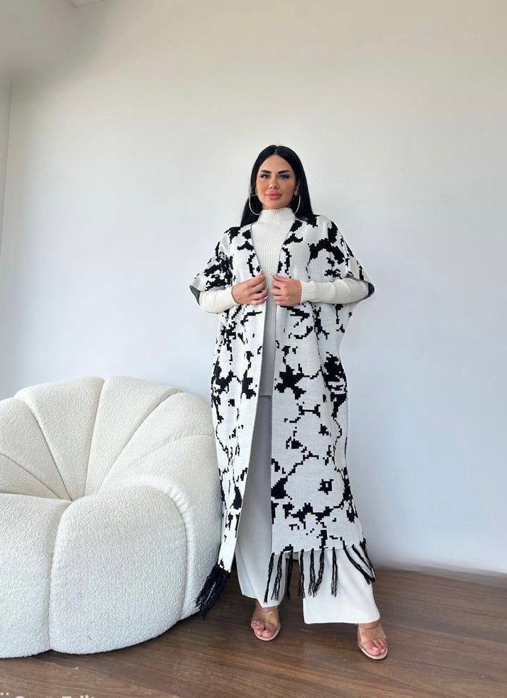 Ensemble trois pièces la maille blanc cassé