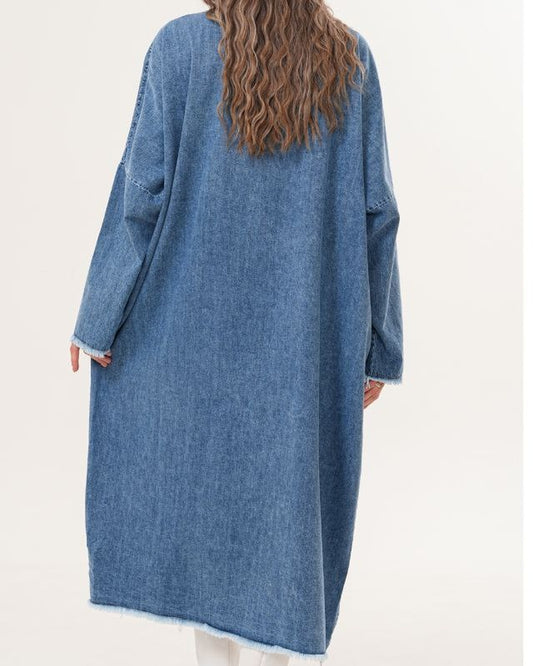 VESTE LONGUE EN JEANS