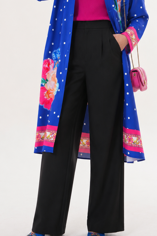 ROBE PETIT POINT BLEU ROI