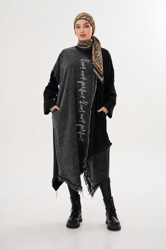 TUNIK NOIR PACHWORK JEANS