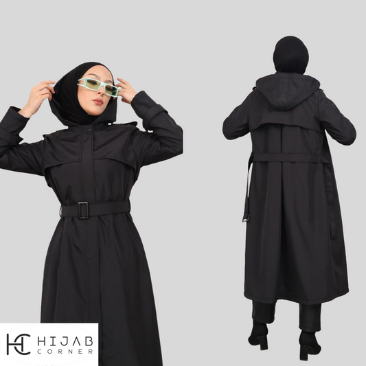 معطف بأزرار خلفية