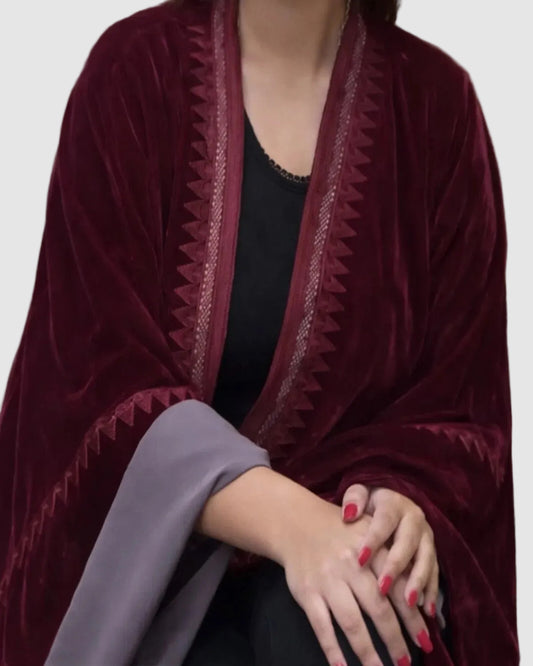 Kimono velours col V