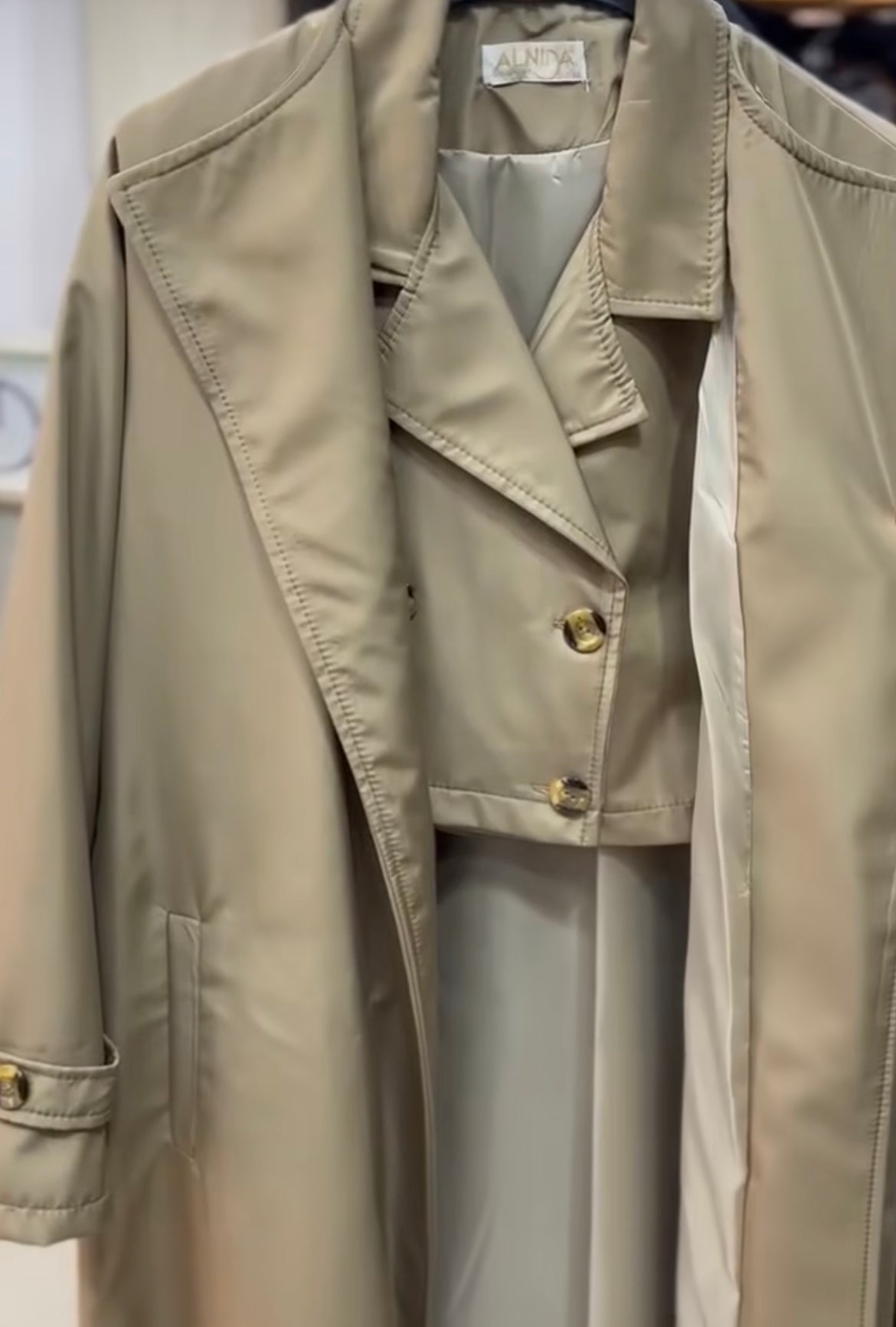 TRENCH COAT 2 PIECES BEIGE