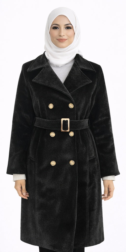 Manteau velours Noir