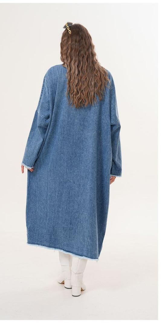 VESTE LONGUE EN JEANS