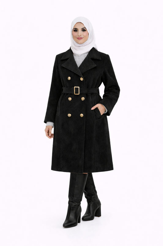 Manteau velours Noir