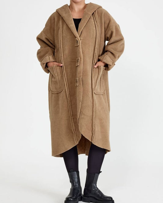 Manteau cachemire bouton