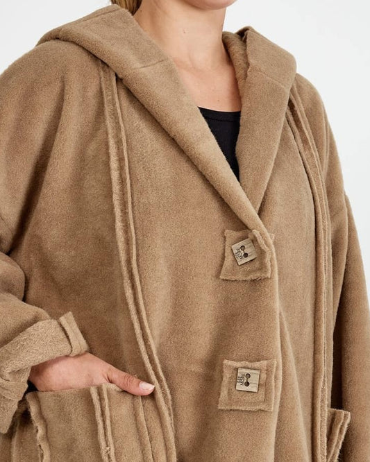 Manteau cachemire bouton
