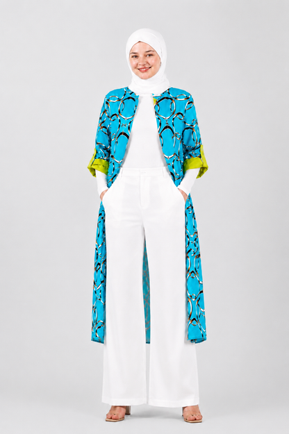 ROBE ANNEAUX TURQUOI