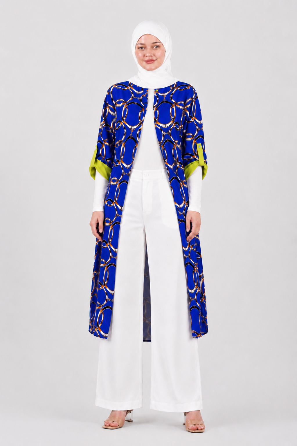 ROBE ANNEAUX BLEU ROI