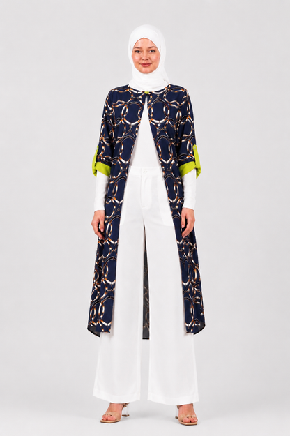 ROBE ANNEAUX BLEU NUIT