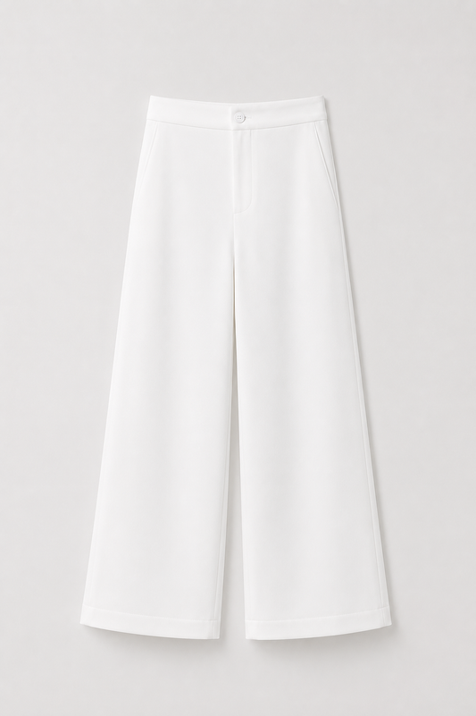 Pantalon Large Blanc