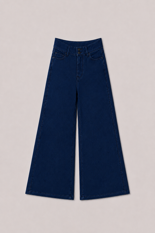 Jeans Bleu Foncé Large