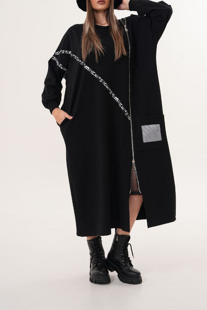 Tunique noir Zip