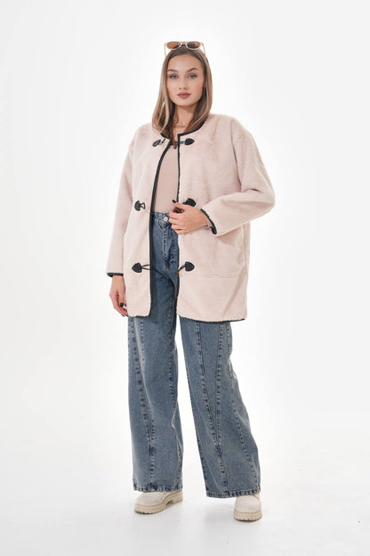 جاكيت  بإبزيم  جلدي