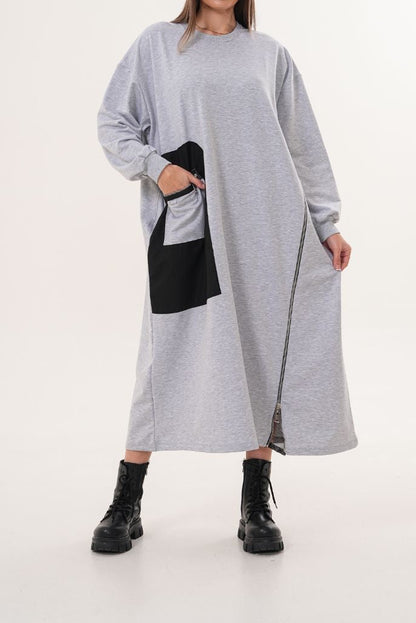 Tunique Grise Zip